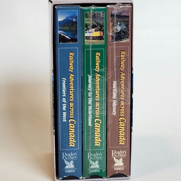 VINTAGE Readers Digest Railway Adventures Across Canada VHS Box Set 3 VHS Tapes - Picture 5 of 11